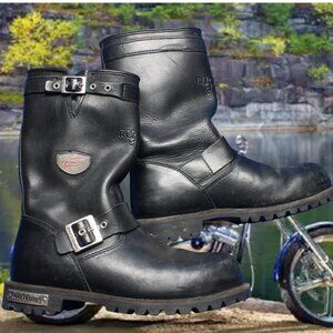 Red Wing 988 Engineer Motorcycle Biker Riding Steel Toe Leather Boots Sz 9 D